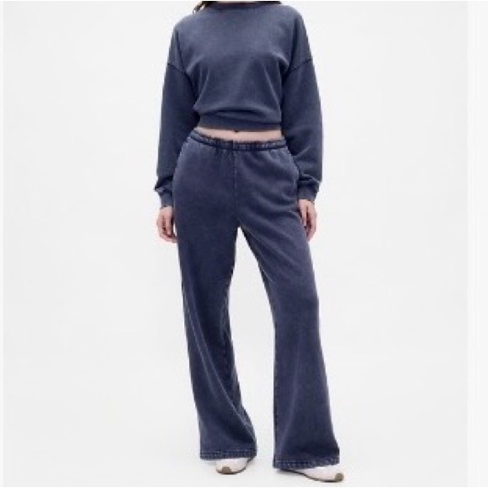 GAP matching Vintage Soft Hoodie and Straight sweats set in Tapestry Blue size S